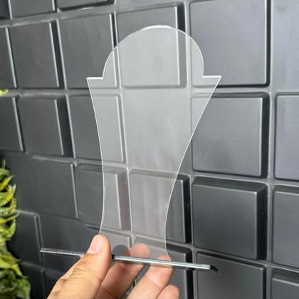 Imagem de Kit 10 Troféu Acrilico Cristal 2mm 10x18cm C/base Preta 3mm