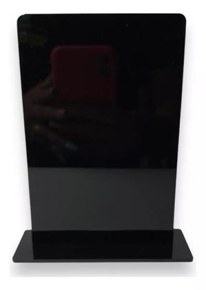 Imagem de Kit 10 Troféu Acrilico Preto 2mm 10x15cm C/base Preta