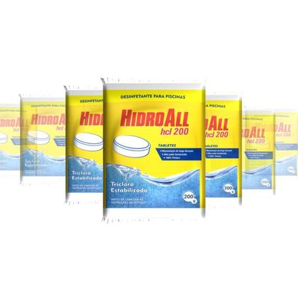 Imagem de Kit 10 Un Pastilha Tablete Tab HCL 200 Para Piscinas