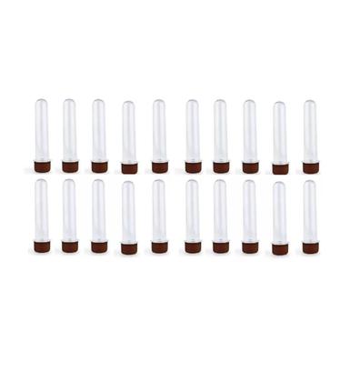 Imagem de Kit 10 Un Tubete Acrílico Com Tampa Marrom 12Cm Para Festas