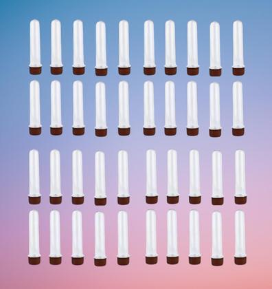 Imagem de Kit 10 Un Tubete Acrílico Com Tampa Marrom 12Cm Para Festas