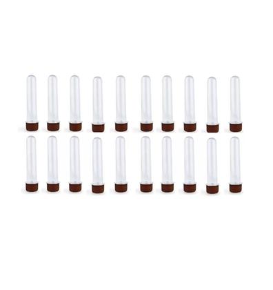 Imagem de Kit 10 un Tubete Acrílico com tampa Marrom 12cm para Festas