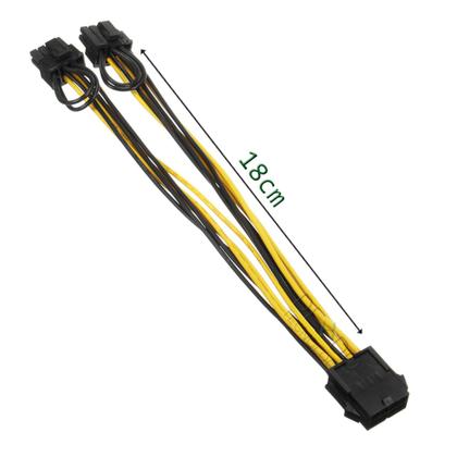 Imagem de Kit 10 unid Cabo Y Duplicador Pci Express Splitter 8 Pinos 2x (6+2) GPU VGA Mineração HWT Atacado