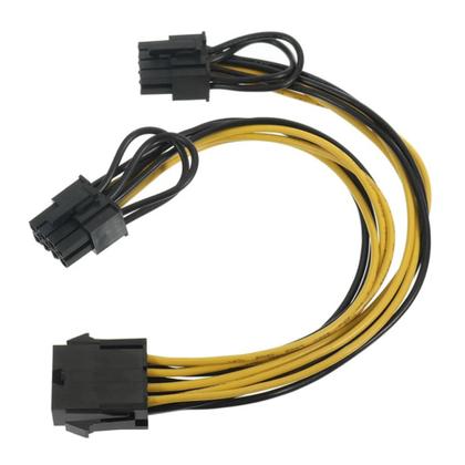 Imagem de Kit 10 unid Cabo Y Duplicador Pci Express Splitter 8 Pinos 2x (6+2) GPU VGA Mineração HWT Atacado