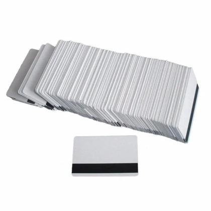 Imagem de KIt 10 Unidades Cartão De Pvc Branco P/ Crachá 54 X 86mm Com Tarja