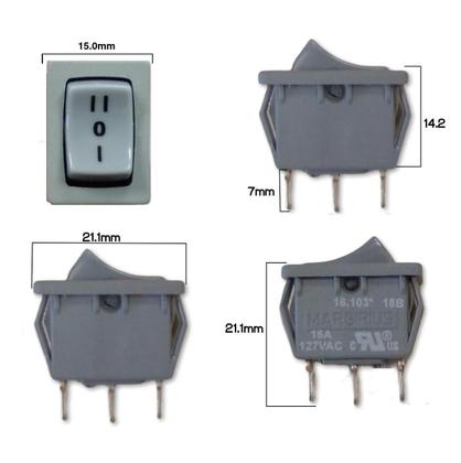 Imagem de Kit 10 unidades - Chave - interruptor Margirius 3 posições - 16A 16103