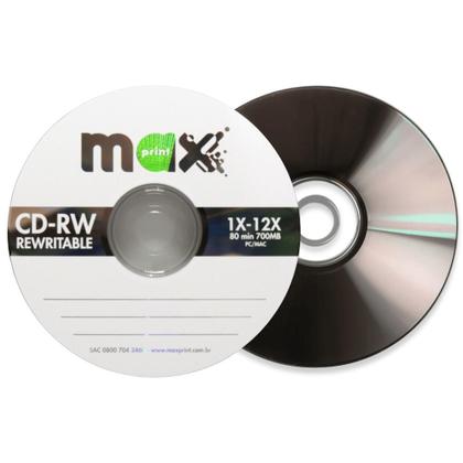 Kit 10 unidades de mídia CD-RW 700MB 80 min 1X-12X 50151-9 no