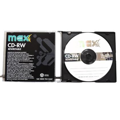 Kit 10 unidades de mídia CD-RW 700MB 80 min 1X-12X 50151-9 no