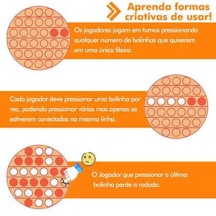 Imagem de Kit 10 Unidades de Pop It Fidget Sensorial Bolha Mod Redondo Amarelo