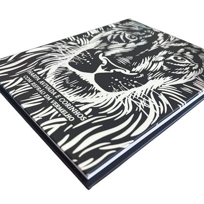 Imagem de Kit 10 unidades harpa avivada e corinhos brochura pequena letra maior leão preta e prata