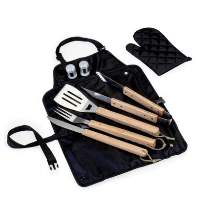 Imagem de Kit 10 Unidades - Kit Estojo Para Churrasco 8 Utensilios e Tábua