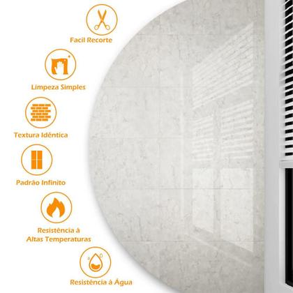 Imagem de Kit 10 Unidades Placa Adesiva Flexível para Parede Porcelanato Onix 30x60cm