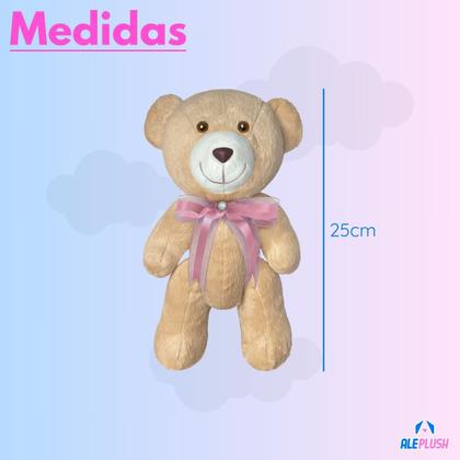 Imagem de Kit 10 Ursinhos De Pelúcia Para Chá Revelação Com Laço Articulado 15cm