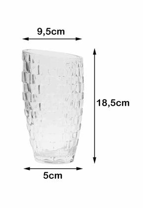 Imagem de Kit 10 Vaso Decorativo Vidro Vasinho Planta Desenhado 18,5cm