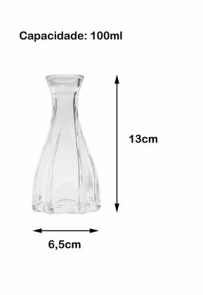 Imagem de Kit 10 Vasos de Vidro Decorativo Vasinho Planta Torcido 13cm