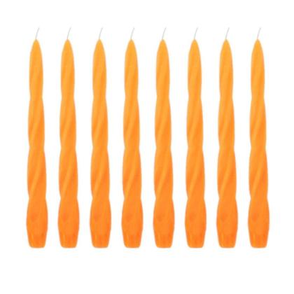 Imagem de Kit 10 Velas Castiçal Laranja 20 Cm Candelabro