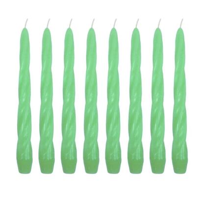 Imagem de Kit 10 Velas Castiçal Torcida Verde 20 Cm Candelabro