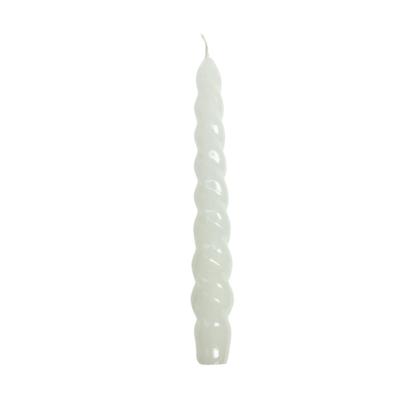 Imagem de Kit 10 Velas Torcidas Parafina Decoração 23 Cm Castiçal Fina