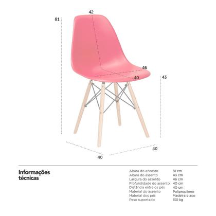 Imagem de KIT - 10 x cadeiras Charles Eames Eiffel DSW - Base de madeira clara