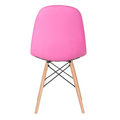 Imagem de KIT - 10 x cadeiras estofadas Eames Eiffel Botonê - Base de madeira clara