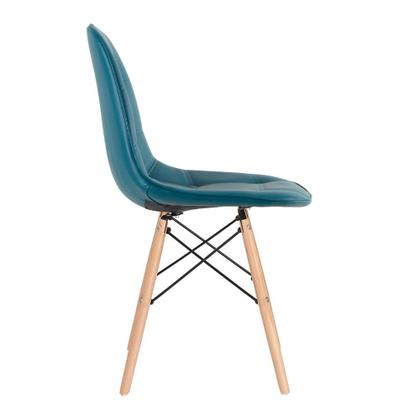 Imagem de KIT - 10 x cadeiras estofadas Eames Eiffel Botonê - Base de madeira clara