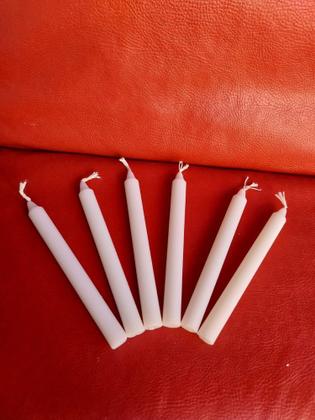 Imagem de Kit 100, 50, 20 e 10 Velas Brancas Palito Nº 2 (13,5 cm x 1,2 cm)