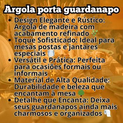 Imagem de Kit 100 Argolas Porta Guardanapo Madeira Artesanal Útil