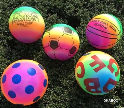 Imagem de Kit 100 Bola Vinil Infantil Colorida dente de leite + Bomba inflar