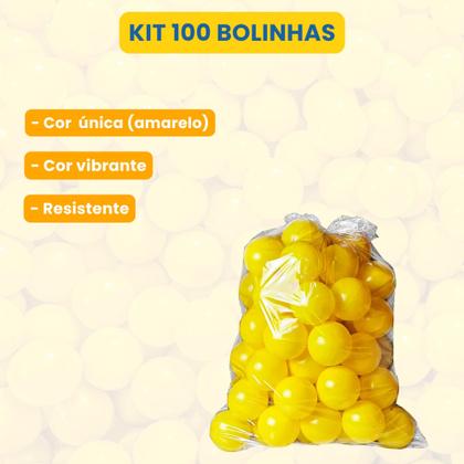 Imagem de Kit 100 Bolinhas para Piscina Infantil  Coloridas, Resistentes, Não Amassam