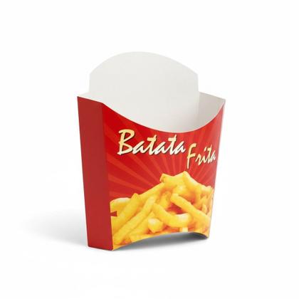 Imagem de Kit 100 Caixa Embalagem Grande Batata Frita 12x12 Clássica