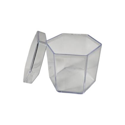 Imagem de Kit 100 Caixinhas Acrílica Plástica Incolor Festa Artesanato