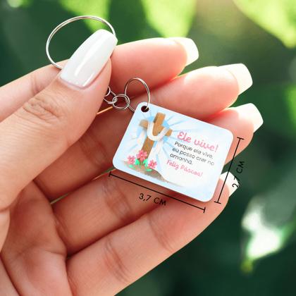 Imagem de Kit 100 Chaveiros de Páscoa Presente Especial Mdf