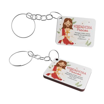 Imagem de Kit 100 Chaveiros de Páscoa Presente Especial Mdf