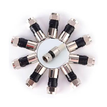 Imagem de Kit 100 Conectores Coaxiais RG59 F Rosca Fácil Instalação - Ofertaher