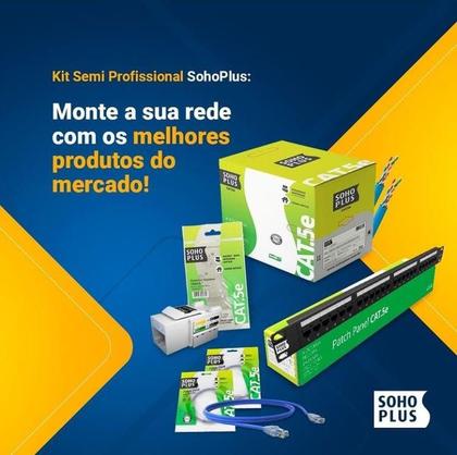 Imagem de Kit 100 Conectores Rj45 Macho Furukawa Cat5e Para Cabos