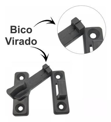 Imagem de Kit 100 Fechos Plastico Para Porta Sanfonada