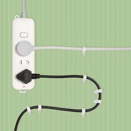 Imagem de Kit 100 Fixador De Fios Cabos Parede Com Prego 10mm