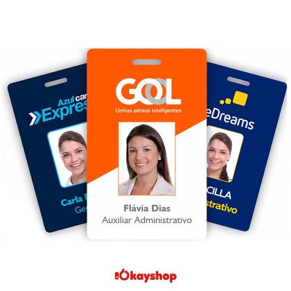 Imagem de Kit 100 Folhas Imprimíveis Laser A4 PVC Crachá, Cardápio, Sem as Placas