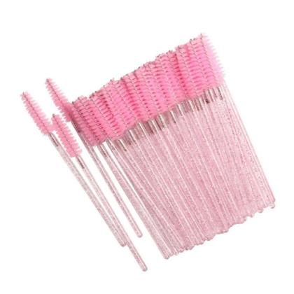 Imagem de Kit 100 Microbrush Extensão de Cilios + 100 Escovinha Com Glitter Aplicador Henna Sobrancelha