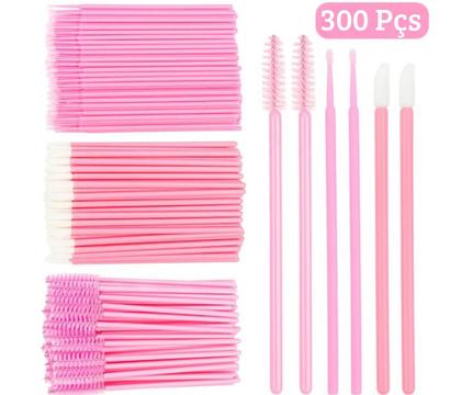 Imagem de KIT 100 MICROBRUSHES 100 ESCOVINHAS 100 APLICADORES LIP pink