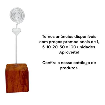 Imagem de Kit 100 Mini Porta Retrato Foto Lembrancinha Madeira Espiral