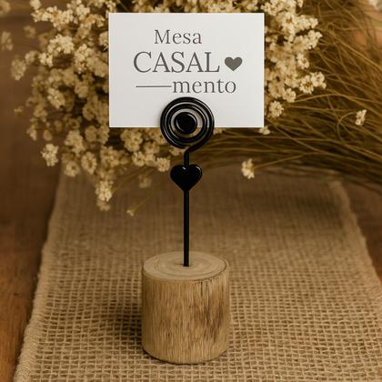 Imagem de Kit 100 Mini Porta Retrato Foto Redondo Madeira Lembrancinha