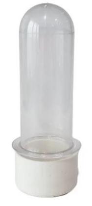 Imagem de Kit 100 Mini Tubete 8cm Acrílico P/ Personalizar Festa