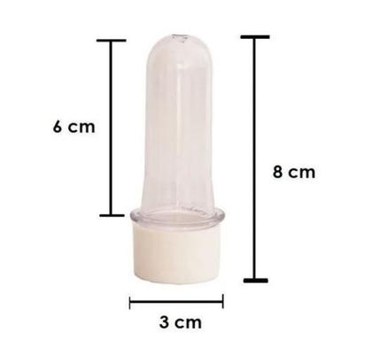 Imagem de Kit 100 Mini Tubete 8cm Acrílico P/ Personalizar Festa