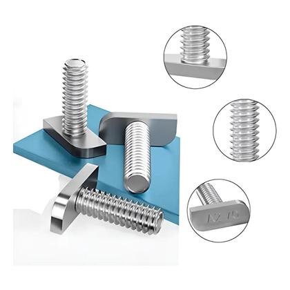 Imagem de Kit 100 Parafusos T Cabeça De Martelo M8x30mm Energia Solar