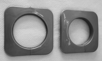 Imagem de Kit 100 Pares Ilhós Para Cortina Quadrado 28mm Titânio Plástico