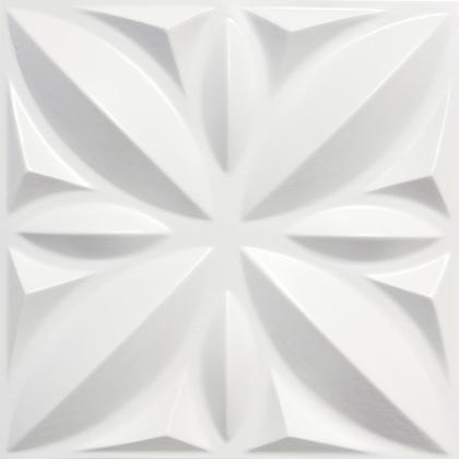 Imagem de Kit 100 Placas 25x25cm 3D Decorativa Flor Lotus Revestimento Plástico PVC Auto Relevo