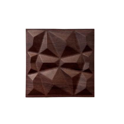 Imagem de Kit 100 Placas 25x25cm 3D Decorativa Revestimento Diamante Madeira PVC Auto Relevo