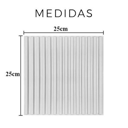 Imagem de Kit 100 Placas decorativa 3D PVC 25cmX 25cm revestimento de parede