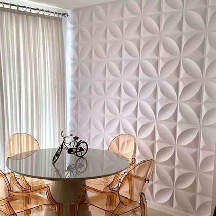 Imagem de Kit 100 Placas decorativa 3D PVC 25cmX 25cm revestimento de parede